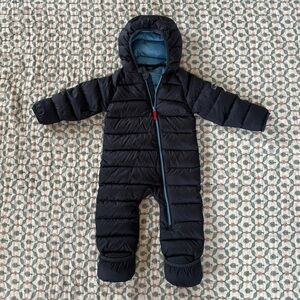 L.L. Bean Navy and Blue Kids One Piece Snow Footie
